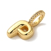 Brass Micro Pave Cubic Zirconia Pendants KK-K345-13P-G-2