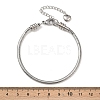 Tarnish Resistant 304 Stainless Steel European Round Snake Chains Bracelets X-STAS-J015-05-5