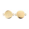 201 Stainless Steel Cabochon Connector Settings STAS-F191-15G-F-2