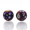 Christmas Electroplate Glass Beads X-EGLA-R113-07G-2