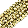 Electroplate Non-magnetic Synthetic Hematite Beads Strands X-G-S352-44B-01-1