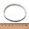 304 Stainless Steel Black Enamel Skin Print Hinged Cuff Bangles for Women SA-CBAC920-04P-5