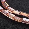 AB Color Plated Faceted Cuboid Electroplate Glass Beads Strands EGLA-F109-A04-1