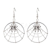 Spider Alloy Dangle Earrings EJEW-TA00404-1