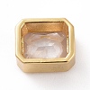 Eco-friendly Brass Micro Pave Clear Cubic Zirconia Beads KK-D079-25G-2