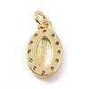 Brass Micro Pave Cubic Zirconia Charms KK-C012-06G-2