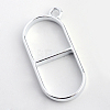 Rack Plating Alloy Open Back Bezel Pendants PALLOY-S047-33D-FF-2