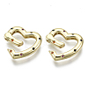 Brass Micro Pave Cubic Zirconia Spring Gate Rings ZIRC-N039-027-NF-3