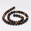 Natural Tiger Eye Bead Strands G-K153-B39-4mm-A-2