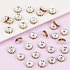 Brass Rhinestone Spacer Beads X-RB-A014-Z8mm-17S-3