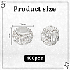 100Pcs Polymer Clay Rhinestone European Beads RB-PH0001-54A-2