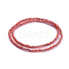 Electroplate Glass Beads Strands GLAA-F079-HR01-2