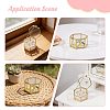 Glass Jewelry Presentation Boxes with Golden Tone Metal Frame CON-WH0133-014-7