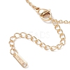 Brass Glass Cross Pendant 304 Stainless Steel Cable Chain Necklaces for Women NJEW-JN05545-5