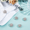 5Pcs Brass Rhinestone Cufflinks FIND-CY0001-63P-4