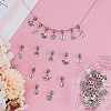 48Pcs 12 Styles Brass European Dangle Charms KK-HY0004-07-3