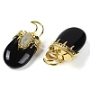 Natural Obsidian Pendants G-L524-17G-01-2