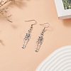 Skeleton Tibetan Style Alloy Dangle Earrings EJEW-JE05193-2