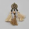 Alloy Tassel Pendants FIND-CJC0024-54E-1