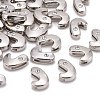 Letter Slider Beads for Watch Band Bracelet Making ALRI-O012-J-NR-2