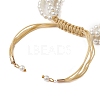 Adjustable Acrylic Imitation Pearl Braided Bead Bracelets for Women BJEW-JB10662-4