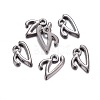 Gunmetal Plated Alloy Letter Pendants PALLOY-J718-01B-V-2