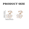 1 Pair Flower Alloy Clip-on Earrings EJEW-LP0007-084-2
