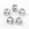 Plated Acrylic Beads PB43C9308-P-1