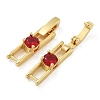 Rack Plating Brass Micro Pave Cubic Zirconia Watch Band Clasps KK-A234-016G-01-2