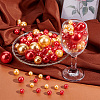 Gradient Round ABS Plastic Imitation Pearl No Hole Beads FIND-PH0007-81-4
