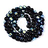 Electroplate Opaque Glass Beads Strands EGLA-N024-01A-A02-2