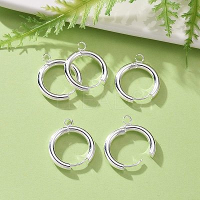 201 Stainless Steel Huggie Hoop Earring Findings STAS-P283-01G-S-1