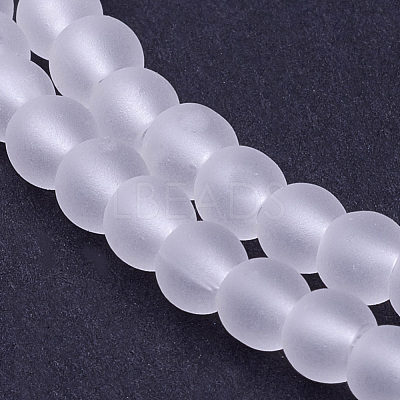 Baking Paint Transparent Glass Bead Strands GLAA-S031-4mm-13-1