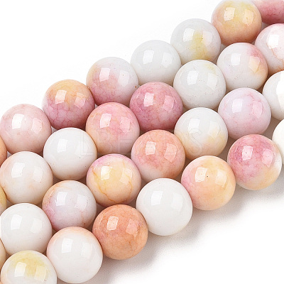 Ombre Effect Dyed Crackle Glass Beads X1-GLAA-T031-10mm-01Q-1
