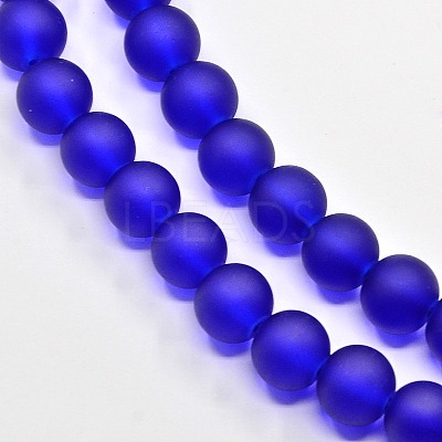 Baking Paint Transparent Glass Bead Strands X-GLAA-S031-4mm-09-1