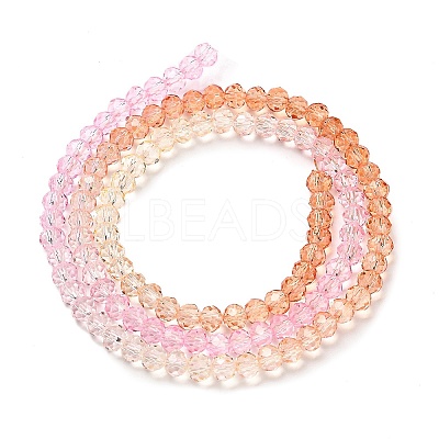 Transparent Painted Glass Beads Strands DGLA-A034-T4mm-A20-1