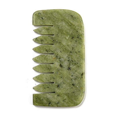 Natural Xiuyan Jade Massage Combs AJEW-K045-01B-1