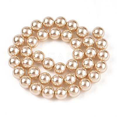 Glass Pearl Beads Strands X-HY-G002-01E-11-1