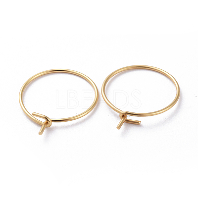 316 Surgical Stainless Steel Hoop Earring Findings STAS-J025-01B-G02-1