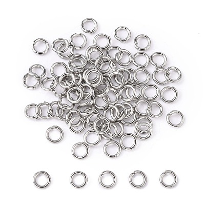 Tarnish Resistant 304 Stainless Steel Open Jump Rings STAS-E067-08-6mm-1