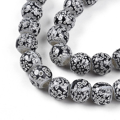 Transparent Baking Paint Glass Beads Strands DGLA-N009-10mm-10-1