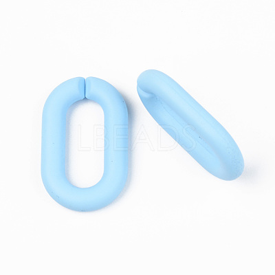 Opaque Spray Painted Acrylic Linking Rings OACR-T024-02-I03-1