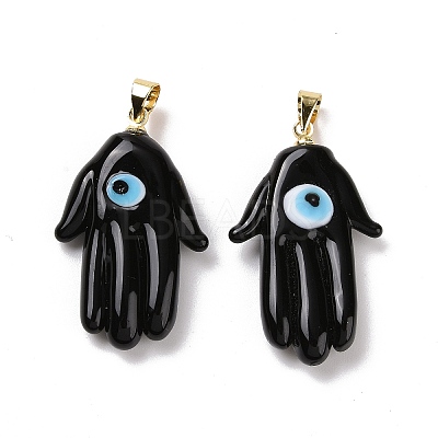 Handmade Lampwork Pendants LAMP-P057-02G-02-1