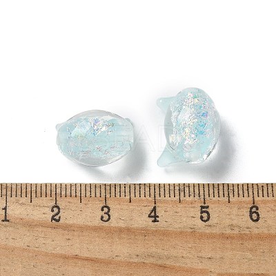 Handmade Foil Lampwork Beads Strands FOIL-Z001-04B-1
