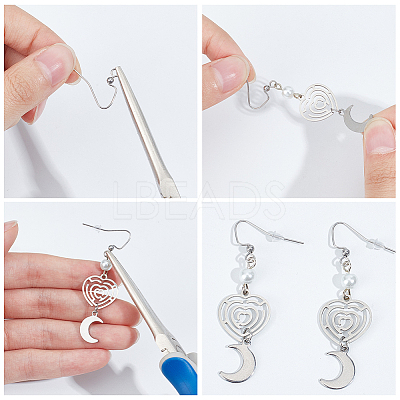 200Pcs 304 Stainless Steel Earring Hooks STAS-SP0001-44-1