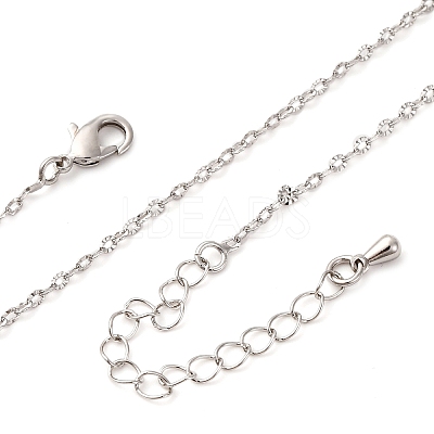 Brass Textured Cable Chain Necklaces MAK-L045-06P-1