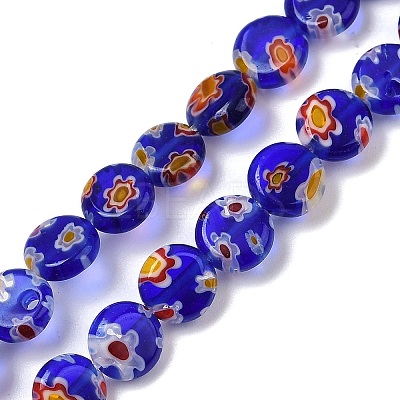 Handmade Millefiori Lampwork Beads Strands LAMP-G166-17A-04-1