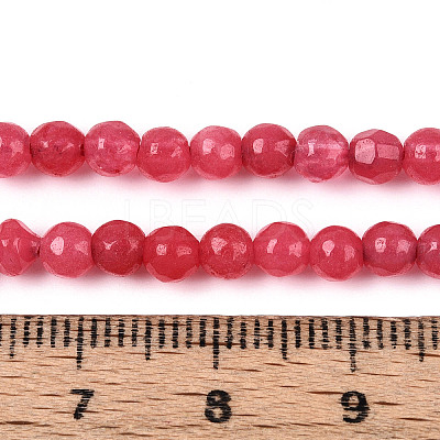 Dyed Natural White Jade Beads Strands G-T139-4mm-60-07-1