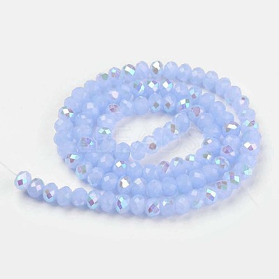 Electroplate Glass Beads Strands EGLA-A034-J6mm-L03-1
