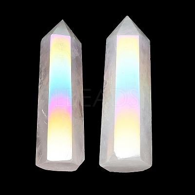 Point Tower Electroplate Natural Rose Quartz Home Display Decoration PW23030680855-1